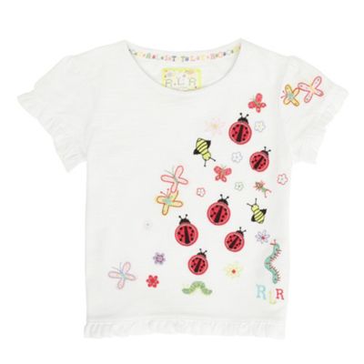 White ladybird girls t-shirt