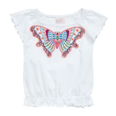 Butterfly by Matthew Williamson Girls white butterfly t-shirt