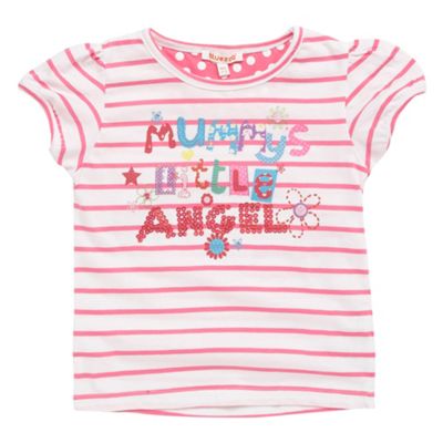 bluezoo Girls pink mummys little angel t-shirt