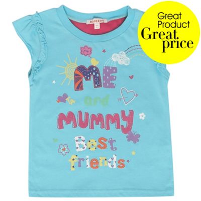 Girls aqua Mummys Best Friend t-shirt
