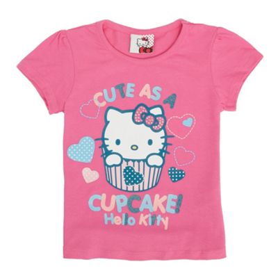 Character Pink Hello Kitty cupcake girls t-shirt