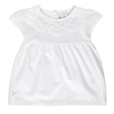 J by Jasper Conran Girls white corsage t-shirt