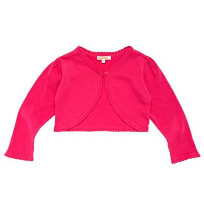 Girls pink cropped cardigan