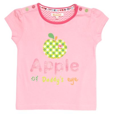 Girls pink apple print t-shirt