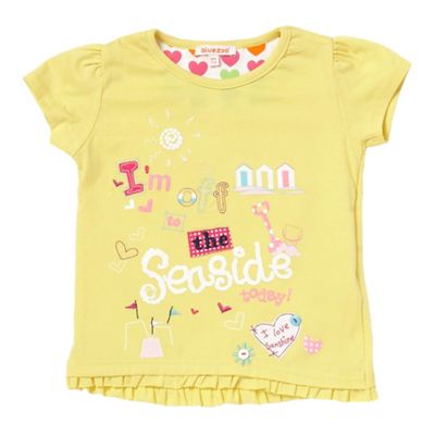 Girls yellow seaside print top