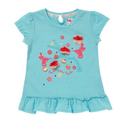 Rocha.John Rocha Girls aqua hummingbird t-shirt