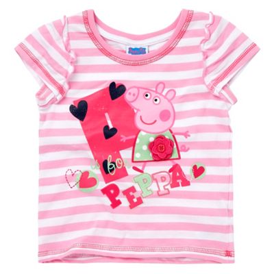 Girls pink P is for Peppa t-shirt