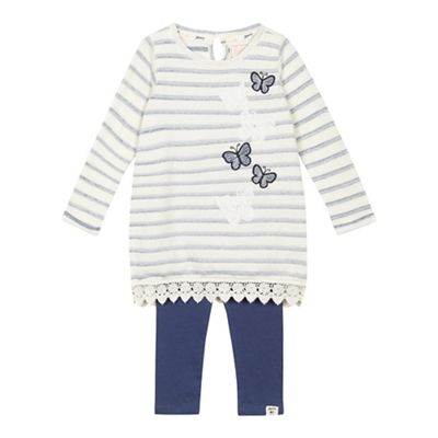 Designer girl's blue front bow cardigan                                                                                         