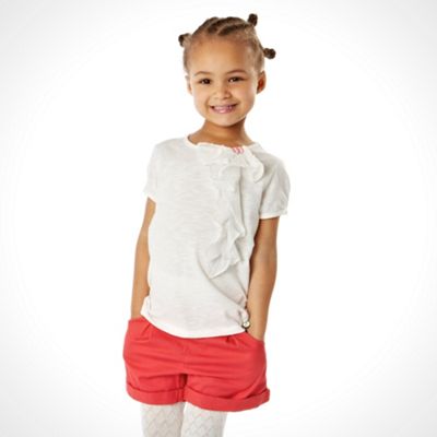 Designer girl's off white 3d bow top                                                                                            