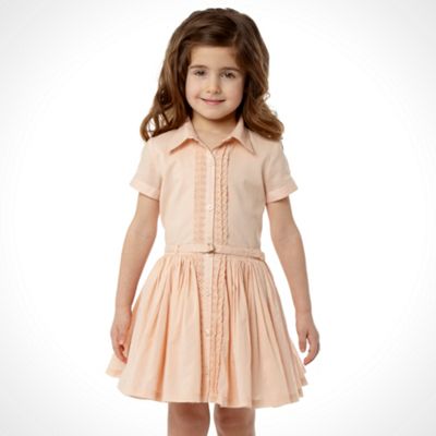 Girl's light pink shirt dress                                                                                                   