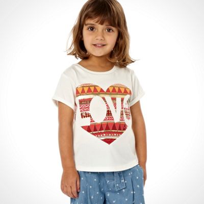 Girl's white love top                                                                                                           