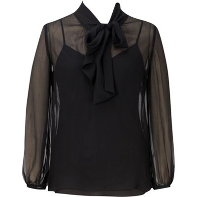 Black stacey silk blouse