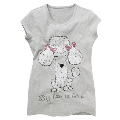 Red Herring Grey poodle t-shirt
