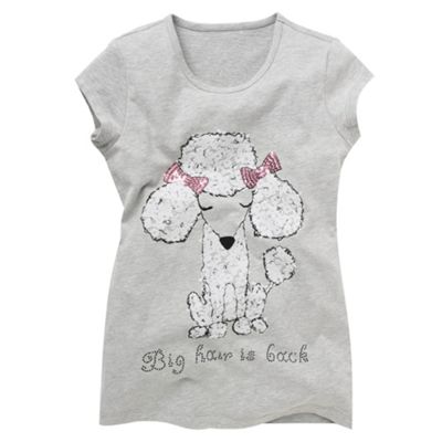 Grey poodle t-shirt