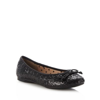 Girl's black glitter pumps                                                                                                      