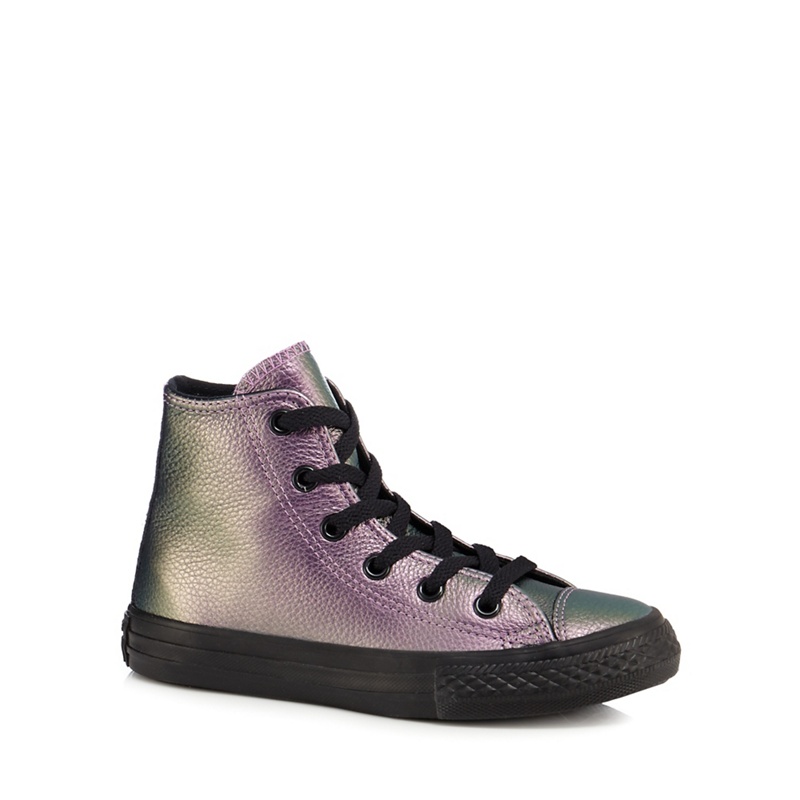 Converse - Girls' Purple Leather 'Chuck Taylor' Hi-Top Trainers Review