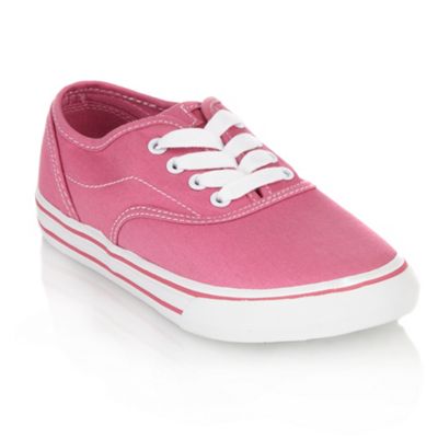 Girl's pink canvas trainers                                                                                                     