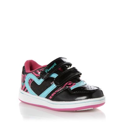 Girl's black 'Mia' low top trainers                                                                                             