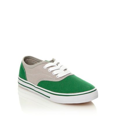 Boy's green colour block trainers                                                                                               