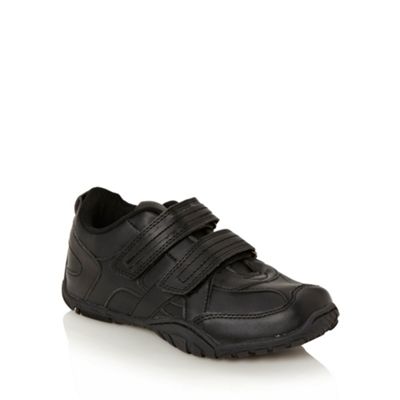 Boys' black rip tape fastened trainers                                                                                          