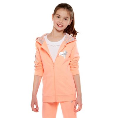 Pineapple girl's coral zip through hoodie                                                                                       