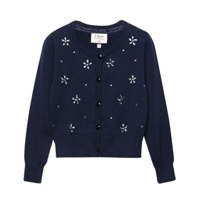 Girl's navy jewel cardigan                                                                                                      