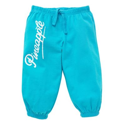 Turquoise cropped joggers