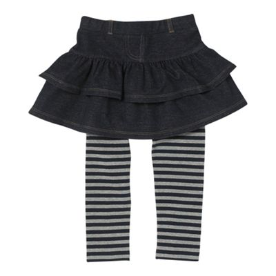 Blue rara skirt with leggings