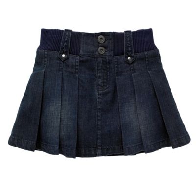 Dark blue denim skirt