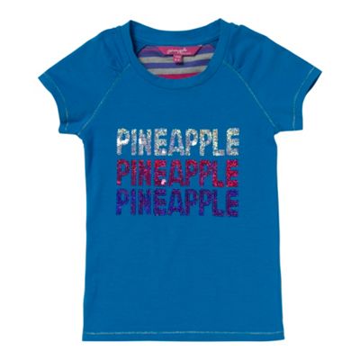Pineapple Girls turquoise studded logo t-shirt