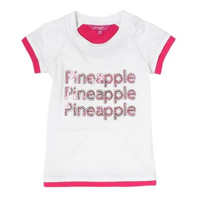 Pineapple Girls white three logo t-shirt