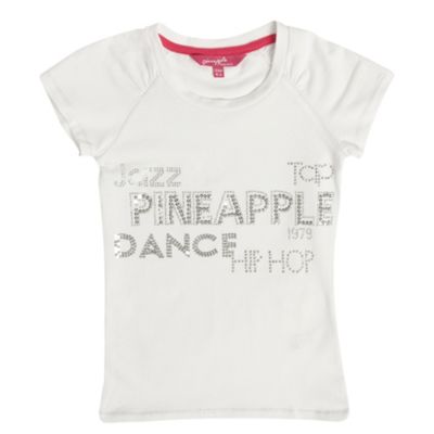 White slogan diamanté t-shirt