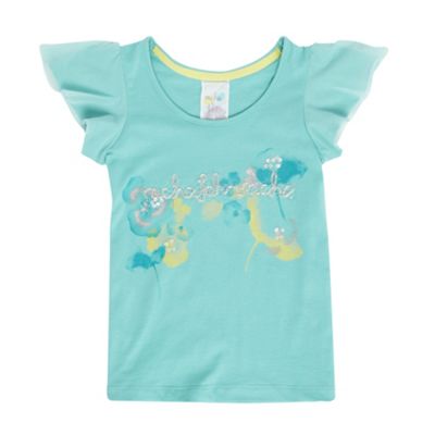 Rocha.John Rocha Girls aqua logo jersey t-shirt