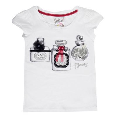 J by Jasper Conran Girls white perfume print t-shirt