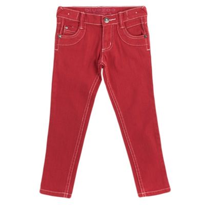 Girls Red Skinny Jeans