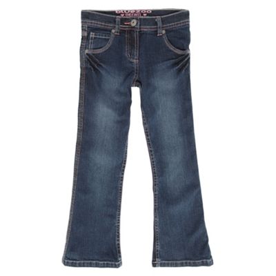 Girls dark blue bootcut jeans