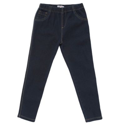 Girl's dark blue denim jeggings                                                                                                 