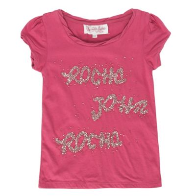 Girls pink logo t-shirt