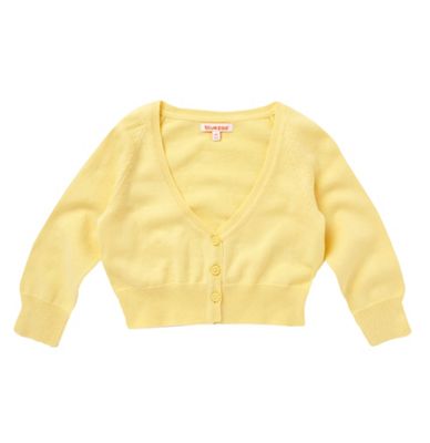 Girl's yellow button through cardigan                                                                                           