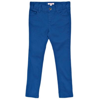 Girls bright blue super skinny jeans
