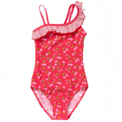 bluezoo Girls pink cherry swimsuit