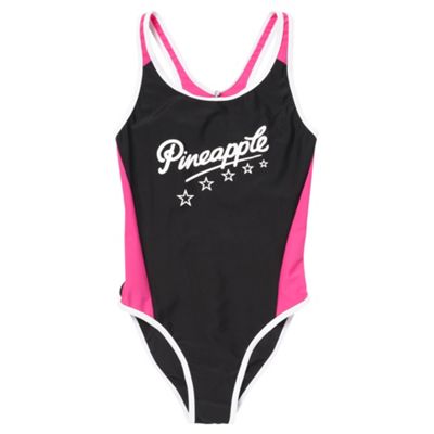 Pineapple Girls black cut out back swimsuit
