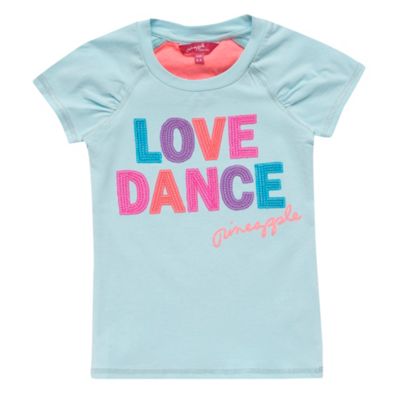 Girls aqua Love to Dance t-shirt