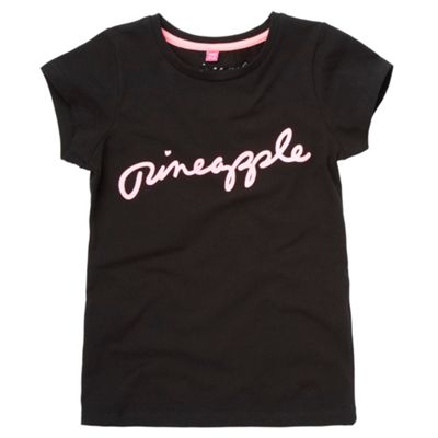 Girls black logo t-shirt