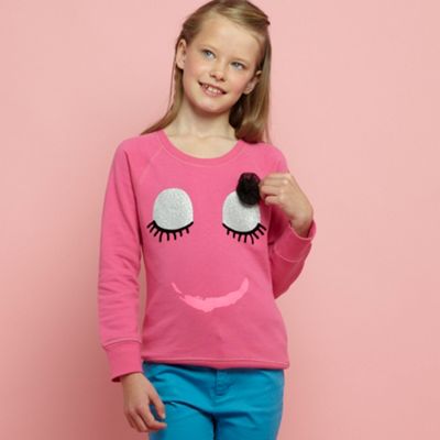 Girl's eyelash stripe sweat top                                                                                                 