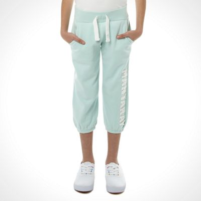 Girl's light green cropped logo jogging bottoms                                                                                 