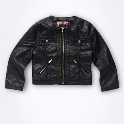 Designer girl's faux leather jacket                                                                                             