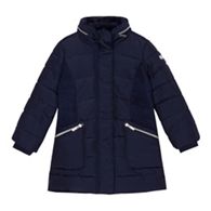 J by Jasper Conran Girls' navy shower resistant quilted coat ...
