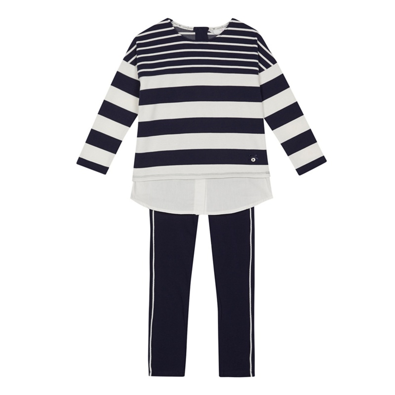 J by Jasper Conran - Girls' Navy Striped Tunic And Leggings Set Review