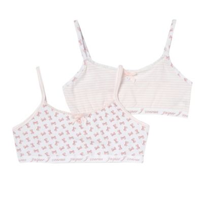 Girls Pink Pack Of Two Crop Tops